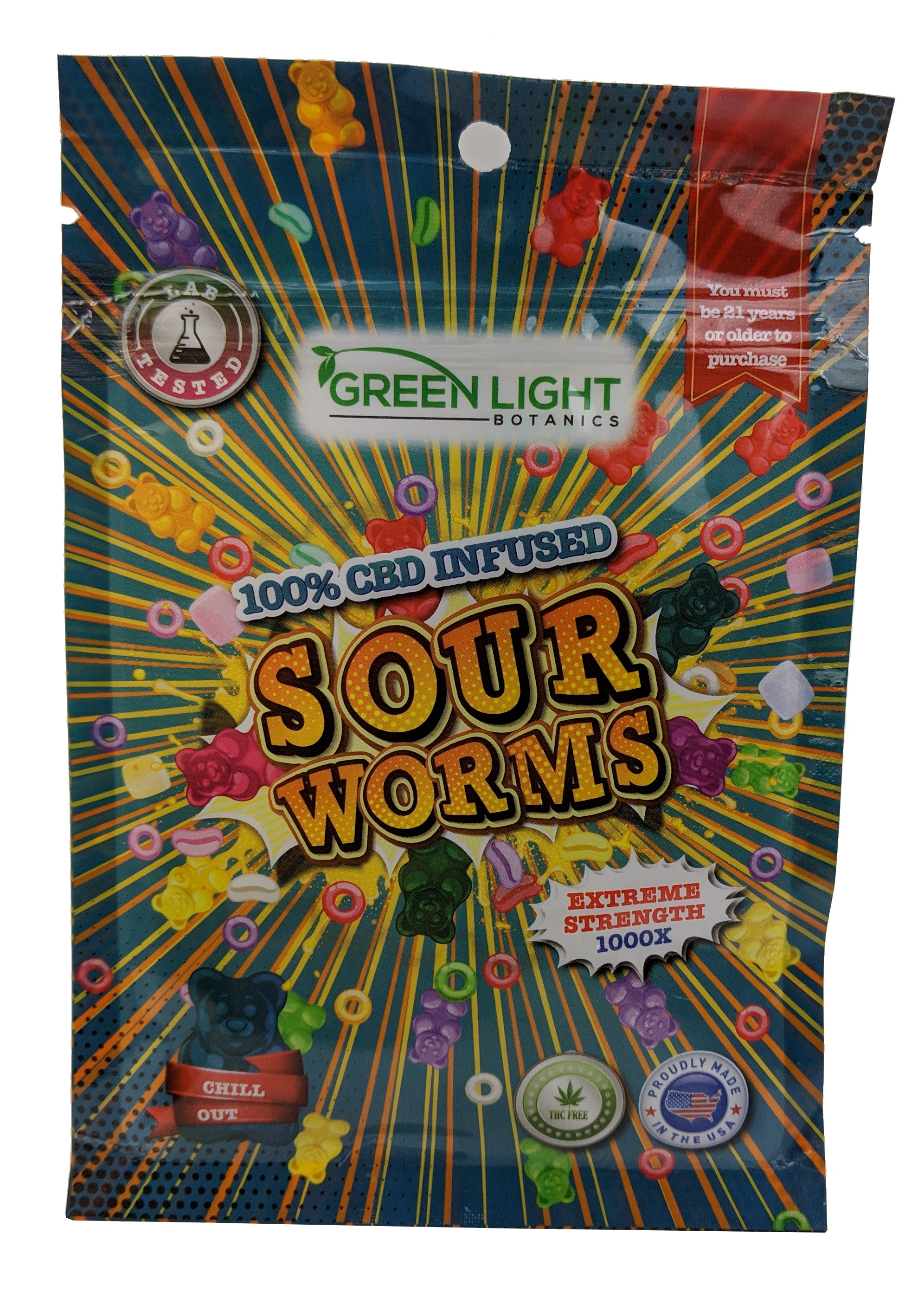 CBD Gummies - Sour Worms - 240mg